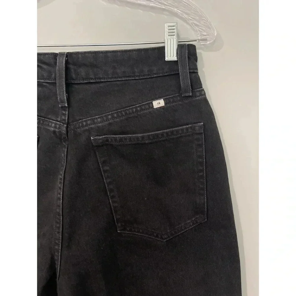 Aritzia Sunday Best‎ Zola Mom Jean Size 6 Black High Rise Tapered Leg